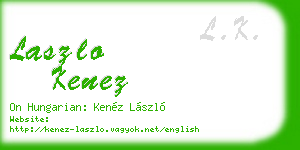 laszlo kenez business card